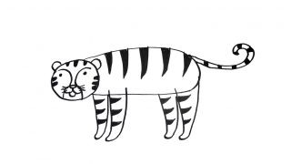 How to draw a Tiger for kids