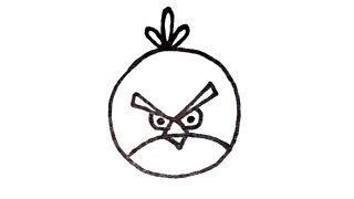 How to draw Angry bird for kids