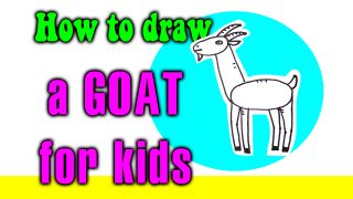 How to draw a GOAT for kids
