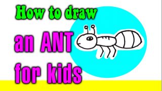 How to draw an ANT for kids