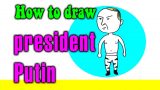 How to draw President Putin for kids