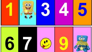 Find Spongebob toys games and Learn Numbers in English