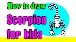 How to draw a SCORPION for kids