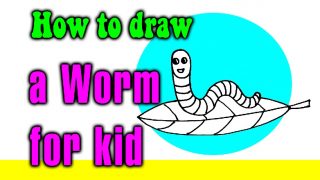 How to draw a WORM for kid