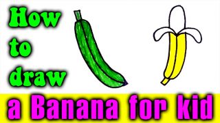 How to draw a banana easy for kids