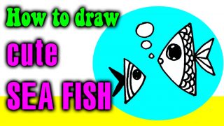How to draw SEA FISH easy for kid