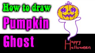 How to draw Pumpkin ghost easy