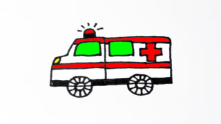 How to draw Ambulance easy step by step for kid