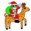 How to draw Santa Claus riding a reindeer, cách vẽ ông già noel cưỡi tuần lộc CUTE