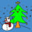 How to draw snowman and christmas tree, cách vẽ người tuyết với cây thông Giáng Sinh