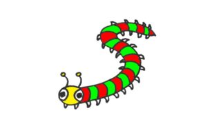 How to draw cute Centipede, cách vẽ con RẾT đơn giản