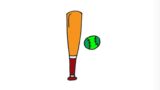 How to draw baseball bat easy step by step, Cách vẽ gậy bóng chày đơn giản từng bước một