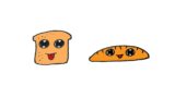 How to draw cute Bread easy step by step, Hướng dẫn vẽ cái BÁNH MÌ cute đơn giản từng bước một