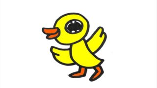 How to draw a cute duck easy, cách vẽ chú vịt cute đơn giản từng bước một