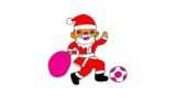 How to draw Santa Claus kicks soccer, Cách vẽ ÔNG GIÀ TUYẾT ĐÁ BÓNG
