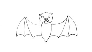 How to draw a bat for kids