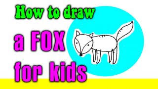 How to draw a fox for kids
