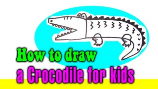 How to draw a Crocodile for kids