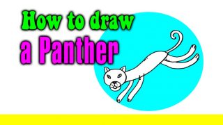 How to draw a Panther for kids