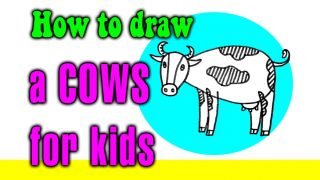 How to draw a Cows for kids