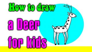 How to draw a Deer for kids
