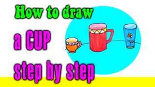 How to draw a CUP step by step