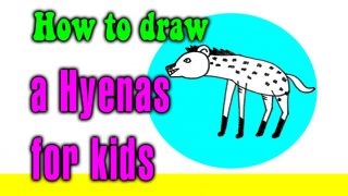 How to draw a Hyenas for kids