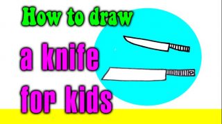 How to draw a Knife for kid – STEP BY STEP