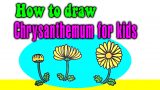 How to draw a Chrysanthemum for kids