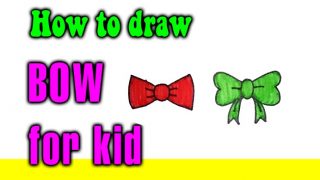 How to draw a BOW for kid
