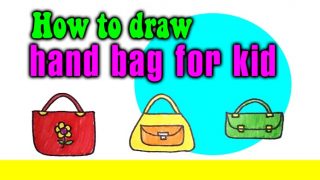How to draw a hand bag for kid