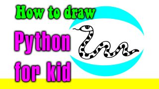 How to draw a Python for kid
