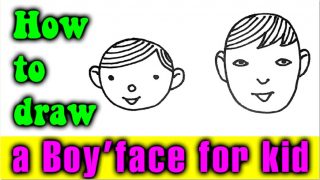 How to draw a Boy’s face easy for kids
