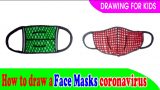 How to draw a face masks coronavirus