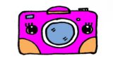How to draw a cute camera easy step by step