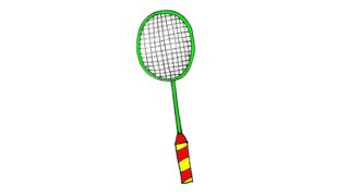 How to draw badminton racket, cách vẽ cái VỢT CẦU LÔNG đơn giản