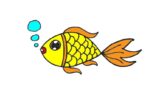 How to draw a Goldfish in 60 seconds, cách vẽ con cá vàng