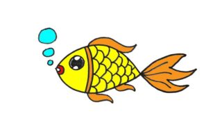 How to draw a Goldfish in 60 seconds, cách vẽ con cá vàng